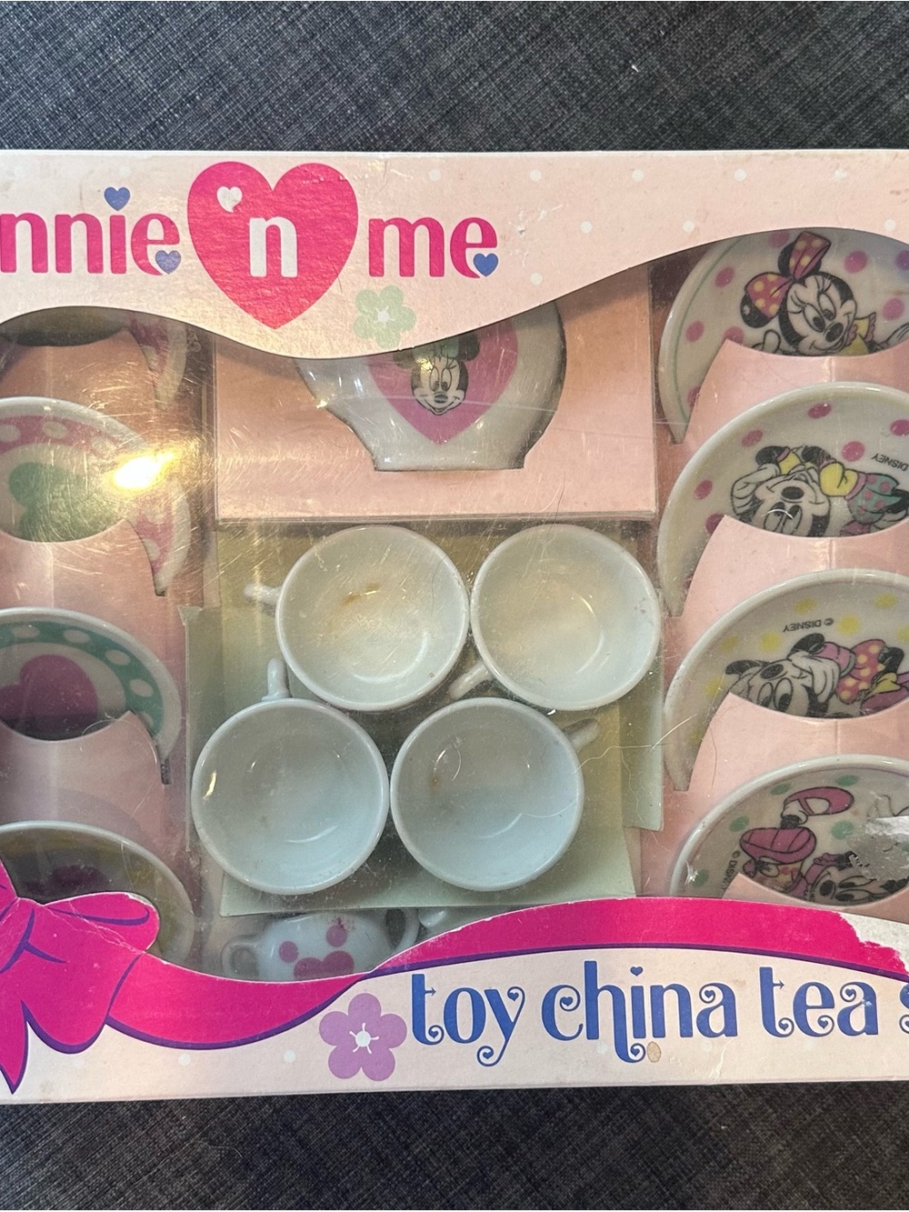 Vintage Disney Minnie Mouse Toy China Tea Set